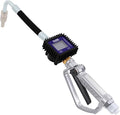 Digital Oil Control Valve Meter Nozzle,Pneumatic Oil Gun with 1/2" NPT Inle,Air Operated Oil Metering Dispenser with LCD Display