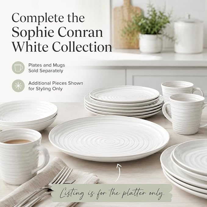 Portmeirion Sophie Conran White Round Platter