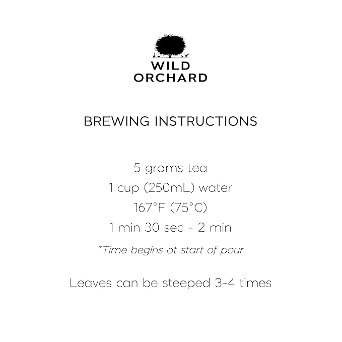 Wild Orchard Premium Green Tea - 100% Regenerative Organic Certified - Early Harvest (After Rain) - Sustainably & Regeneratively Cultivated on Jeju Island in South Korea - Loose Leaf Green Tea