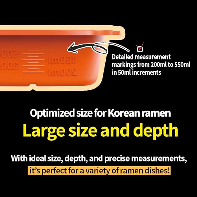 Seoul Ramen Hybrid Cooker | Microwave Ramen in 6 Minutes | Perfect for Korea Ramen, Small Kitchen, or Office | Dishwasher-Safe, Microwaveable, BPA-Free (6 Pack) (Black)