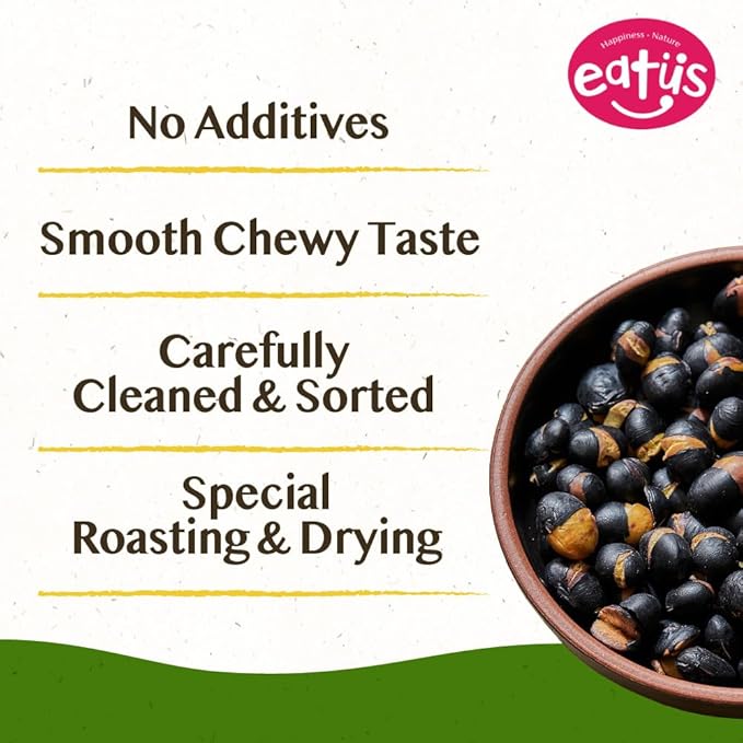 Kim’s Table Black Bean Unsalted Healthy Korean Diet Snacks Roasted & Dried Green Flesh Black Bean (20ea) 한국 서리태100% Unsweetened Keto Snack Food, High Protein Snacks, Low Carb Gluten Free Office
