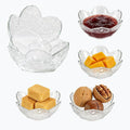 6Pcs Sakura Sauce Dishes Set, 3.34x1.37 inch Acrylic Cherry Blossom Dipping Bowls, Clear Small Condiment Dishes for Soy Sauce, Sushi, Snacks, and Party Appetizers