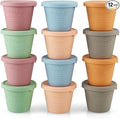 PandaEar 12 Pack Silicone Baby Food Storage Containers, 4 oz Reusable Small Snack Containers Freezer Storage with Airtight Lids Leak Proof for Infants Kids Babies, Microwave Safe