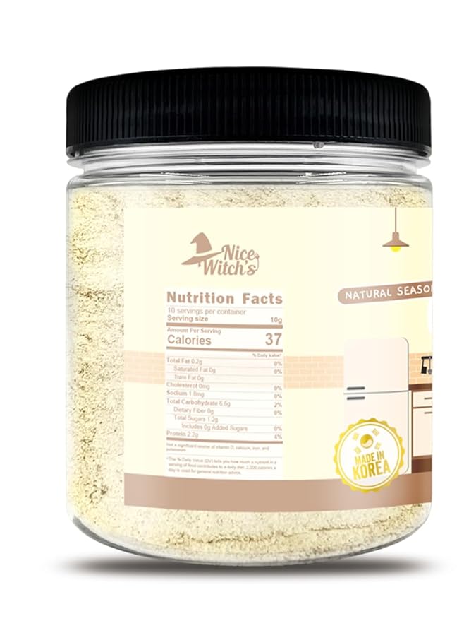 Premium Korean Shiitake Mushroom Powder 100g, 100% Pure, Natural Umami Seasoning, No Additives, Rich Flavor Booster for Soup, Broth, Stir-Fry