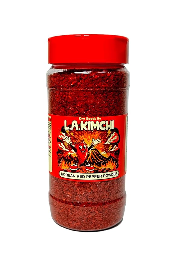 LA Kimchi Korean Red Pepper Powder, 100% Red Pepper Flakes, Coarse Ground Chili Pepper for Kimchi, Soups, Marinades & Korean Cooking, 8 oz