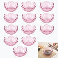 Sakura Sauce Dishes Set, 3.34x1.37 inch Plastic Cherry Blossom Dipping Bowls, 12 Pcs Small Condiment Dishes for Soy Sauce, Sushi, Snacks, and Party Appetizers (Pink)