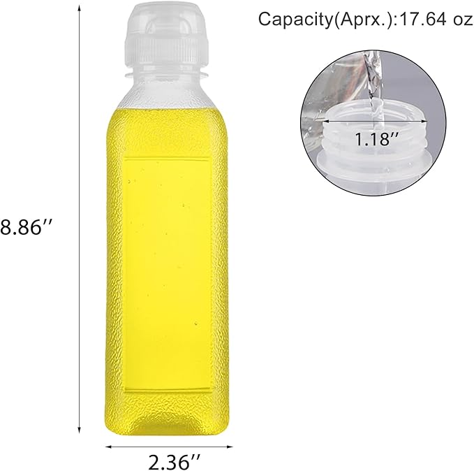 6 pack Condiment Squeeze Bottles for Sauces with Flip Top, 16oz Hot Sauce Bottles With Caps For Oil, Camping Condiment Containers BBQ Sauce, Oil Bottles