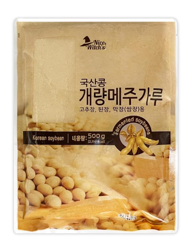Nice Witch's Meju Powder (Fermented Soybean Powder) – Korean Soybean Fermentation Starter for Doenjang & Gochujang, 500g/ 1.1LB 개량 메주 가루, 고추장