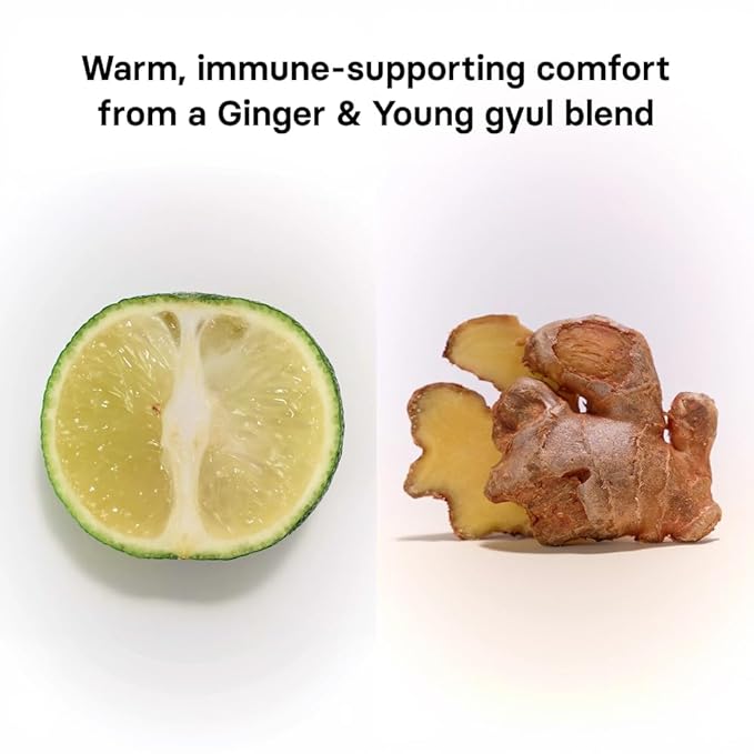 OSULLOC Ginger Young-Gyul Tea, Green Tea with Tangerine & Spice, Immunity Support Blend, 20 Count, 1.27 oz