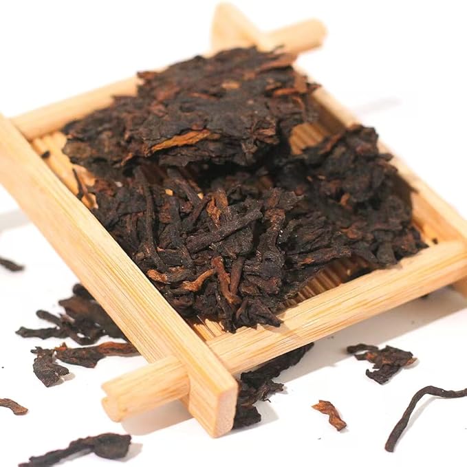 LWXLJMJZC－Ripe Puerh Tea Cake -150（Cups) Shu Puer Tea - Aged Fermented Cook Pu erh -Black Pu'erh -Chinese Pu er Cake - 357g/12.6oz