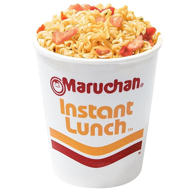 Maruchan Instant Lunch Ramen Noodles, Hot & Spicy Shrimp Flavor – Japanese-Style Instant Noodle Soup, Easy Meal Ready in 3 Minutes – 2.25 Oz. (12 Pack)