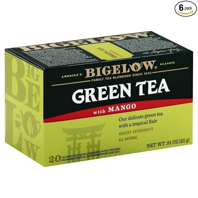Bigelow Tea Green Tea with Mango - Case of 6 - 20 BAG
