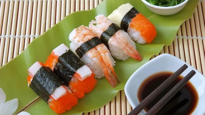 4 Pack Bamboo Sushi Rolling Mat, Sushi Roll Maker (9.5" x 9.6")