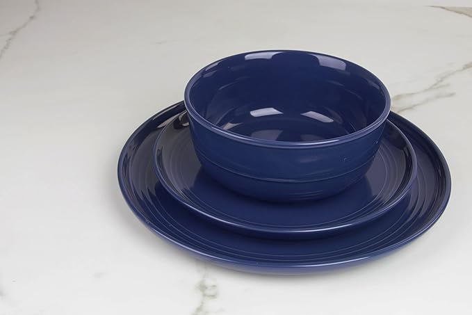 Double Line 6.25"/24 oz Cereal Bowl, Set of 6, Cobalt Blue