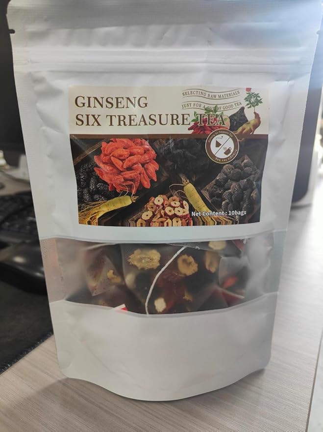 Kidney Tea Formula Ginseng Six Treasure Tea, Kidney Detox Teas, Te Para Los RiñOnes, Organic Kidneys Cleanse Herbal Teabag, Kidney Teas (20pcs)