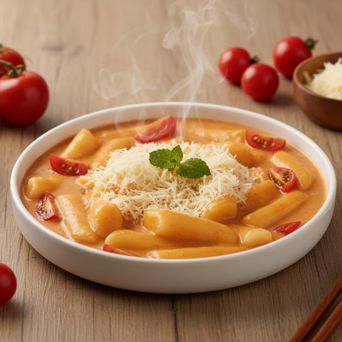 Yopokki Instant Tteokbokki Rice Cakes Korean, Rose Topokki Cup - Great with Cheese and Ramen Toppings, Korean Snacks for College Dorm, Korean Street Food Quick & Easy to Prepare, Pack of 2
