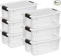 Sterilite 6-Pack Ultra Latching Box, Storage Bins with Lids, Clear Plastic, 18 Qt – Large Heavy-Duty Organizing Bin Containers for Home, Closet, Kitchen, Pantry, Bathroom, and Office