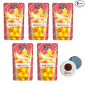 Korean Covenienve Store Drink Pouch Sampler Set - 5 PACK 10 PACK (grape, strawberry, blue lemonade, peach ice tea, shine muscat) + dalgaru yakgwa mirror (PEACH ICED TEA 5 PACK)