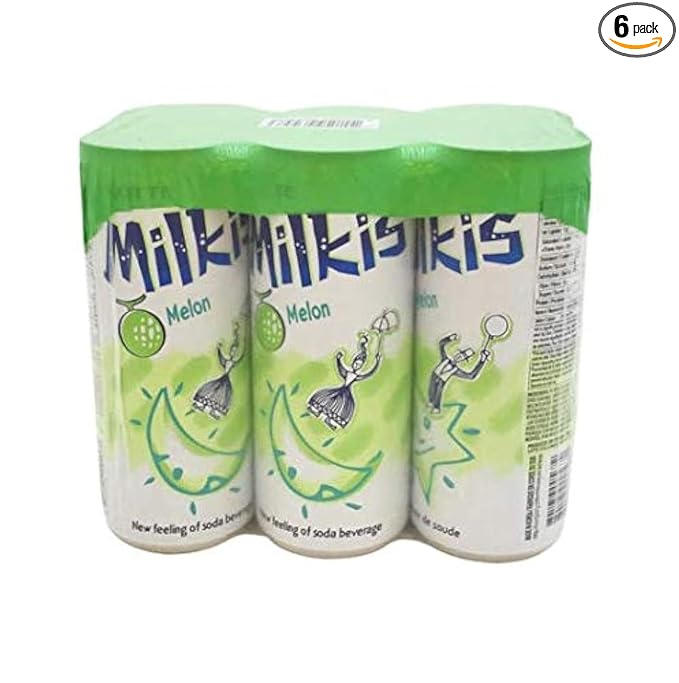 Lotte Milkis Soda Beverage, Melon and milk 8.45 Fl Oz (Pack of 6)