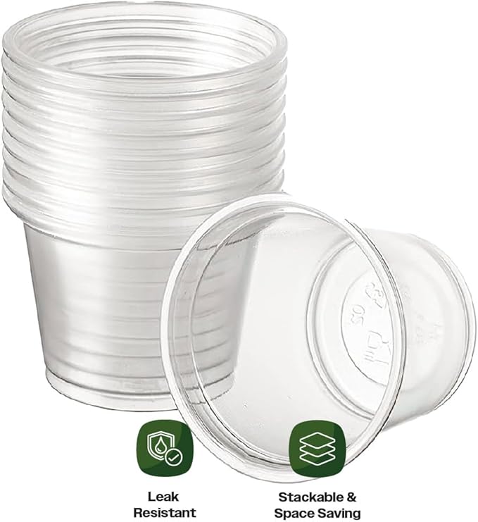 CIAO! 1OZ PP Clear Portion Cup,Lids Sold Separately (Case of 2,500)