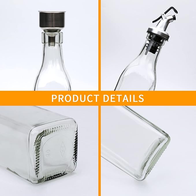 Accguan Oil Dispenser,6oz Leakproof Olive Oil Dispenser,Set with Sticker and Pen,Suitable for Storing Olive Oil, Vinegar and Other Liquids (30 PCS)