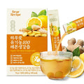 [30 Sticks] Organic 100% Pure NFC Lemon Ginger Juice Sticks – 15g Each – Balanced 50/50 Blend, Cold Pressed, Non-GMO, No Sugar Added