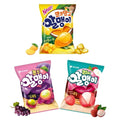 Korean Fruit Jelly Candy – Assorted Chewy Gummy Snacks –3 Fruity Flavors (Grape, Lychee, Mango) – Individually Wrapped – Perfect for Kids & Adults – 알맹이젤리 (3 Flavor Mix–2.9oz(81g) × 3pack)
