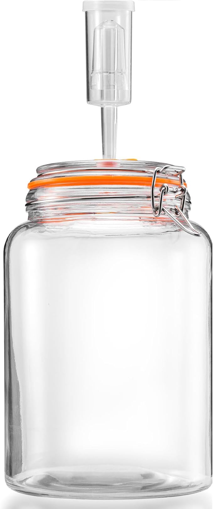 1 Gallon Glass Fermentation Jar with Air Lock, Complete Fermenting Kit for Sauerkraut, Kimchi, Kombucha & Homemade Pickles