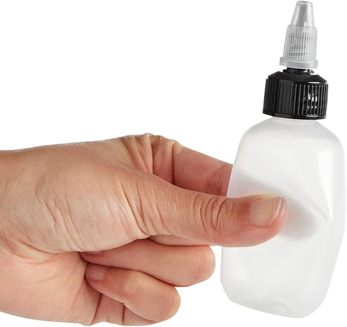 Juvale Round Squeeze Bottles - Precision Sauce Containers - Oil Dispenser & Salad Dressing Container - Craft Mixing Bottles - 2 Fl Oz, Pack of 24