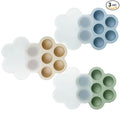 PandaEar 3 Pack Baby Food Freezer Tray with Lids, Silicone Baby Food Storage Container for Homemade Baby Food, Purees, Breastmilk (Blue/Green/Carnation)