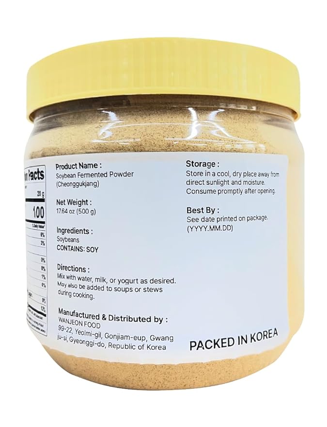 Cheonggukjang Powder 17.6oz (500g) - Korean Traditional Fermented Soybean Powder 청국장 가루