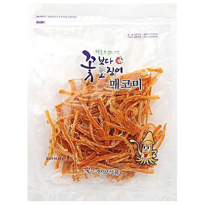 K-Herb– Korean Dried Squid Flavorful Grilled Soft Butter 꽃보다 오징어 (Dried Squid Spicy (5.3 oz))
