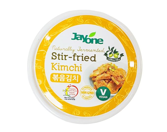 Korean Canned Napa Kimchi- Naturally Fermented, Shelf-Stable, Ready-to-Eat, Non-GMO Ingredients & No Artificial Preservatives, Perfect for Meals, Camping & Emergency Food (5.64oz x12) Stir-Fried