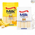 Milk Classic Korean Rice Snack Variety Pack, Banana & Milk Flavor, Non-Fried Crispy Puff Snack, Individually Wrapped Soft Rice Treats, Light Sweet Snack, 8.53oz Each (2 Pack)