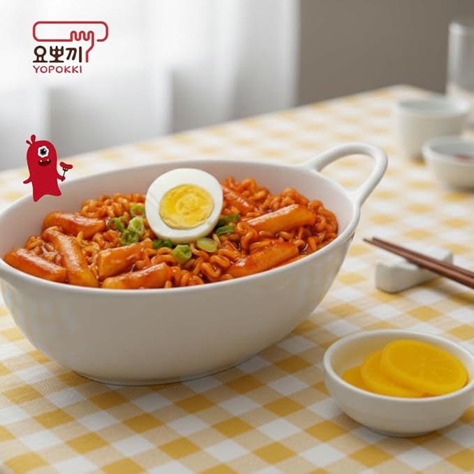 Yopokki Instant Rabokki Cup – Korean Tteokbokki Rice Cakes with Ramen Noodles, Quick & Easy Korean Street Food, Asian Snacks for College Dorms (2 count, Sweet & Mild spices)