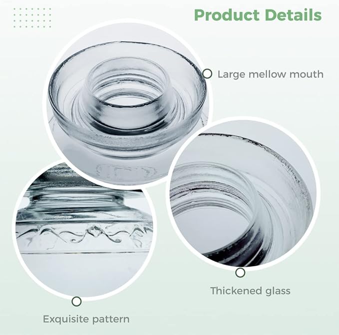 1.5L/2.5L/4.5L Glass Fermenting Jar, Large Capacity Sealed Pickle Jar, (B 2.5L/88oz)