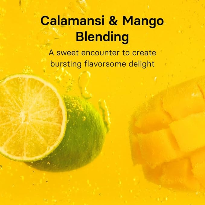 OSULLOC Kombucha Tea Calamango (Calamansi & Mango Blending), Sparkling Powdered Mix Beverage, No added sugar, 10 Sticks, 1.76oz