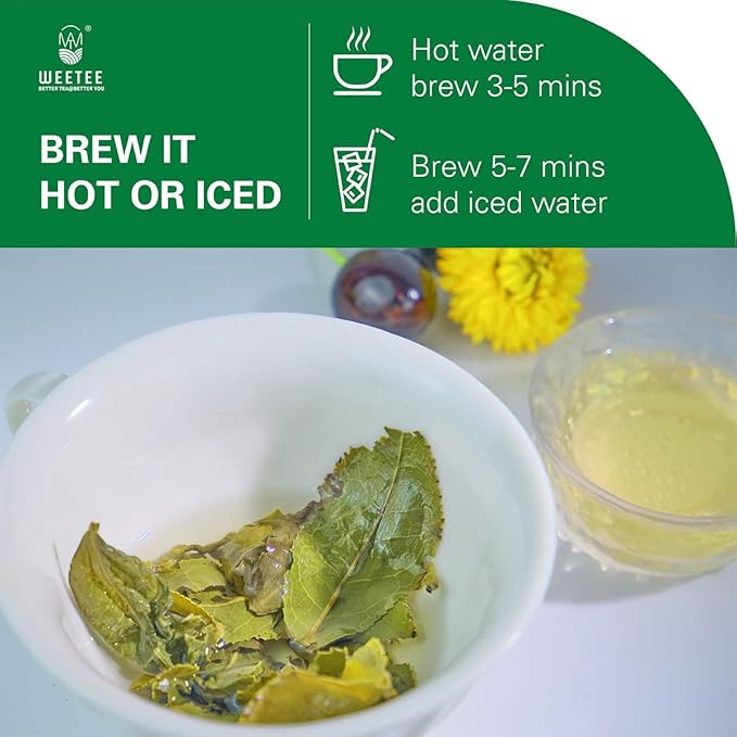 WT WEETEE Organic Tie Guan Yin Oolong Tea, Organic Iron Goddess of Mercy Loose Leaf 4oz (114g), Chinese Tea Ti Kuan Yin, Fujian Wu Long Semi-oxidized Tea