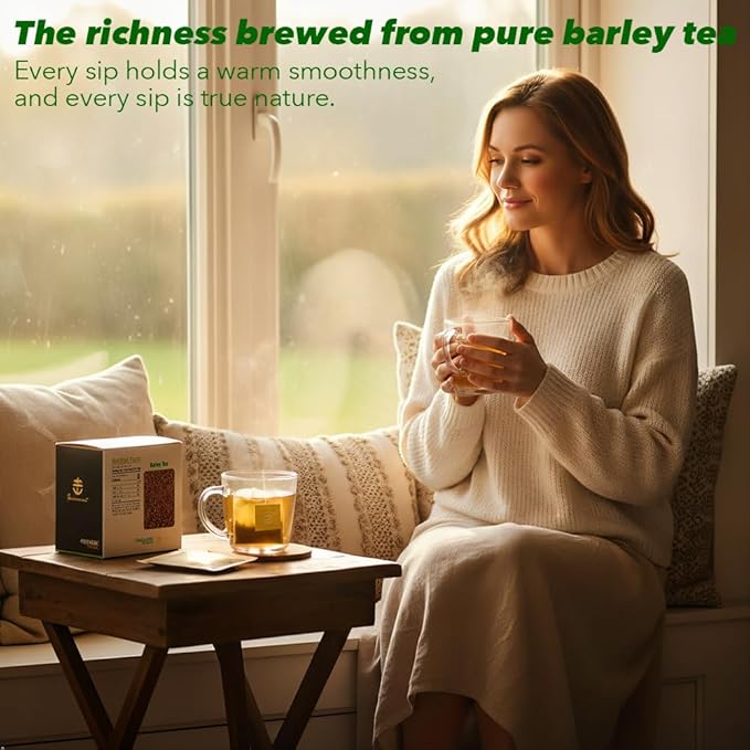 Soilmount - Barley Tea | Pure Barley | Da mai cha – 18 Tea Bags per Box, Naturally Flavored, Promotes Health and Relaxation