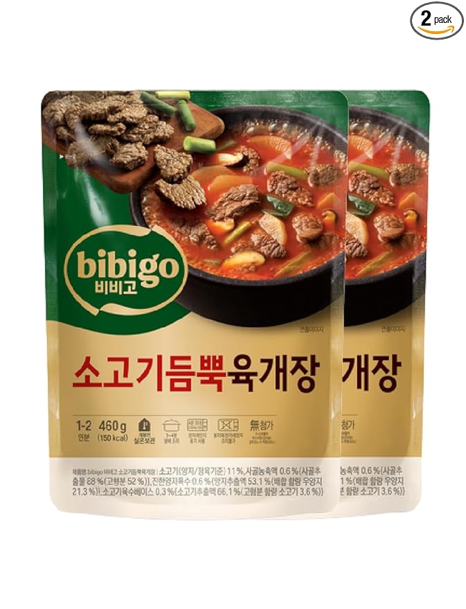 [Upgrade ver.]Korea Traditional spicy Yukgaejang stew 비비고 소고기듬뿍육개장 Easy To Cook 460g(2 Pack)