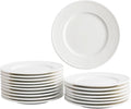 6 Inch Ceramic Dessert Plates Set of 18, Small Salad Plates, Porcelain Round Shaped Dinner Plates, Appetizer Plates for Cake Waffles Snacks Side Dish, Oven Microwave Dishwasher Safe, White