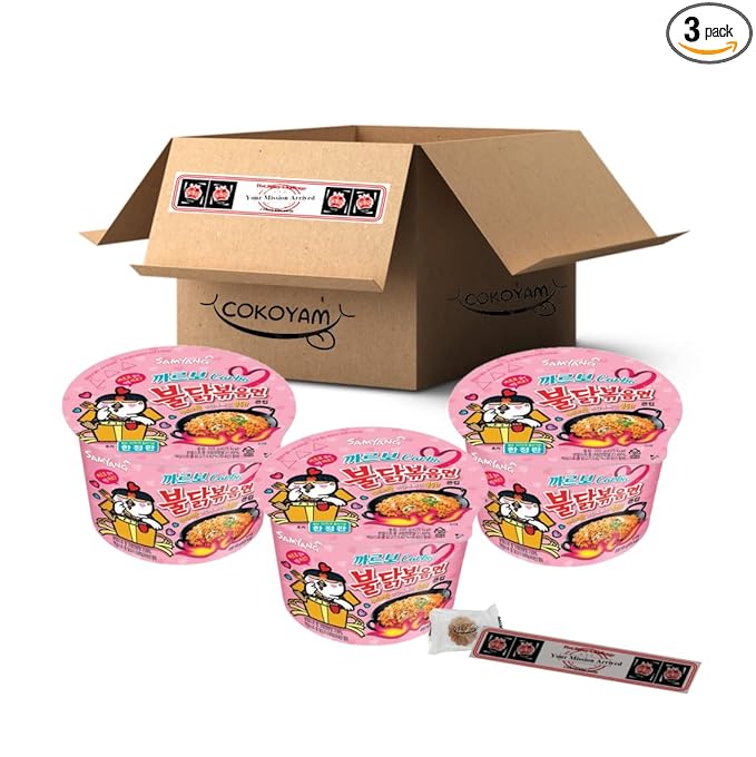 [Samyang] Carbo Spicy Chicken Fried Cup Noodles 105g × 3EA / Korean food / Korean ramen (overseas direct shipment)