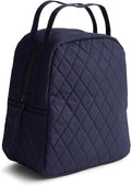 Vera Bradley Women's Premium Cotton Lunch Bag, Peacoat, One Size
