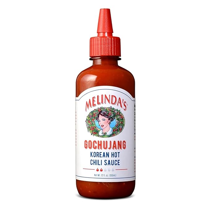 Melinda's Gochujang Korean Hot Chili Sauce - Gourmet Gluten Free Gochujang Sauce Perfect for Korean BBQ, Stir Fries, Dumpling Dipping & More - Mild Heat - Keto, Vegan, Non-GMO - 12oz, 1 Pack