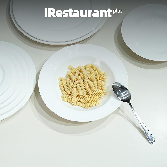Wide Rim Bone China Commercial Grade Restaurant Elegance White Soup Plate 9"/Pasta Bowl 12oz, Case of 6