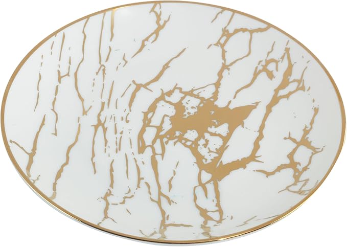 Certified International Matrix Gold Plated 6" Luncheon/Canape Plates, Set of 6 Assorted Designs