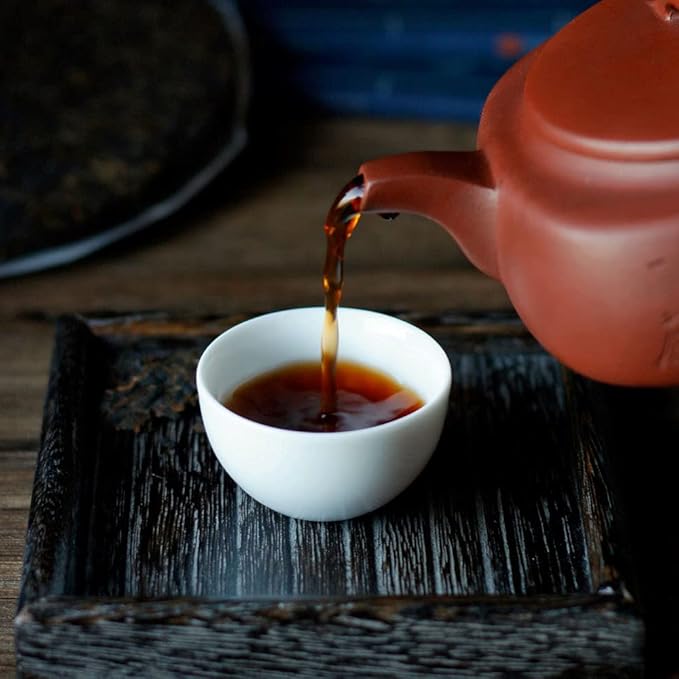 TAETEA Classic 7572 Ripe PU'ER Tea, Aged Fermented Puerh Pu erh Tea Cake Black Tea for Daily Drink and Gift (357g/12.59oz)