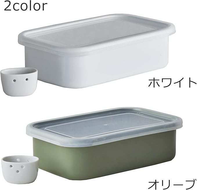 Nodahoro Bran Pickles, Komachi, Refrigerator, Storage Container, Lid, Drain and Drain Included, White, Made in Japan