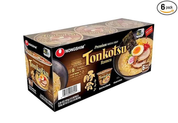 Tonkotsu Ramen Noodle Soup 3.56 oz (Pack of 6) by Life of style