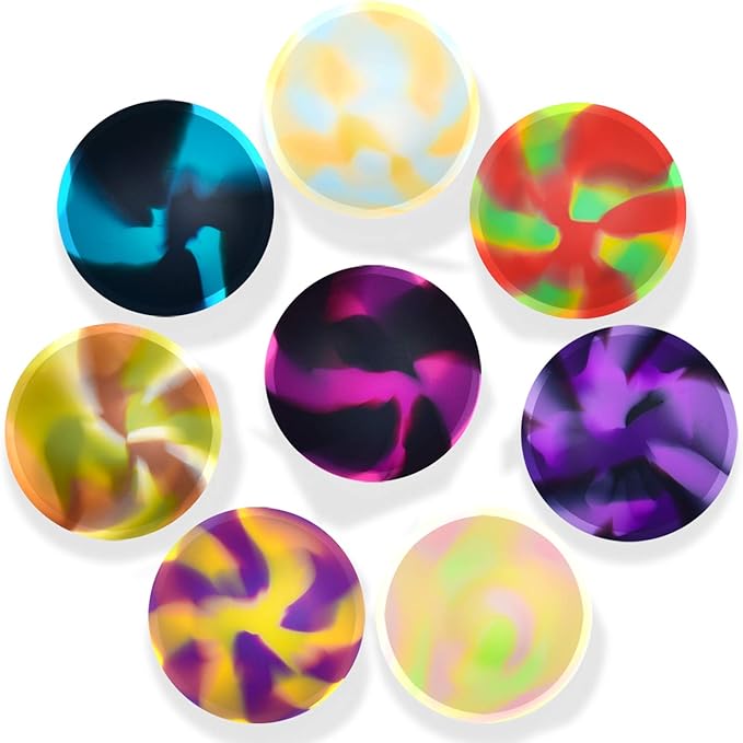 Coopay 8 Pieces Mini Silicone Pinch Bowls Colorful Heat Resistant Snack Prep and Serve Bowls, Unbreakable, Flexible, 1.75 Oz (Mixed Colors)